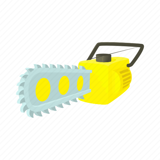 Cartoon, chain, chainsaw, equipment, industry, saw, tool icon - Download on Iconfinder