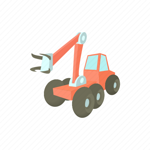 Cartoon, equipment, heavy, lumber, timber, tractor, vehicle icon - Download on Iconfinder