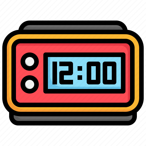 Digital, alarm, clock, time, and, date icon - Download on Iconfinder