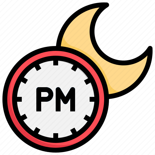 Pm, afternoon, evening, time, and, date icon - Download on Iconfinder