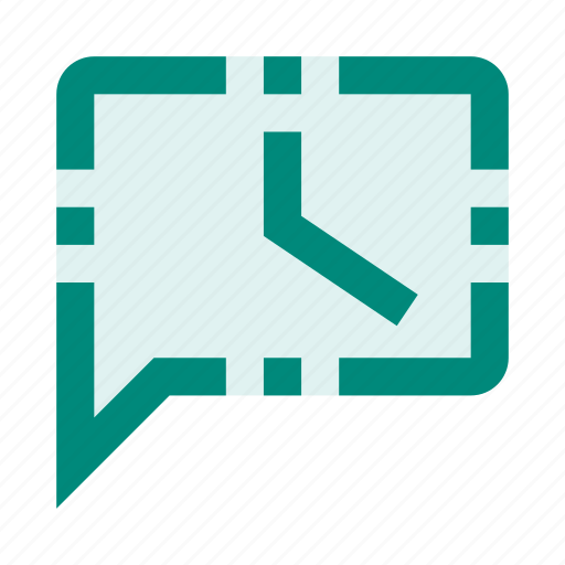 Bubble, chat, clock, message, time, watch icon - Download on Iconfinder