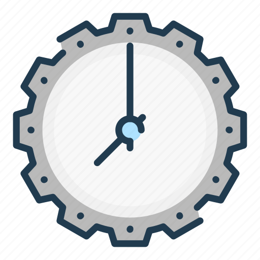 Clock, cog, cogwheel, gear, time, watch icon - Download on Iconfinder
