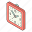 clock, hour, isometric, logo, object, wall, watch 