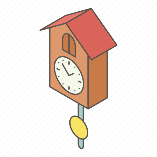 Clock, cuckoo, isometric, logo, object, old, vintage icon - Download on Iconfinder
