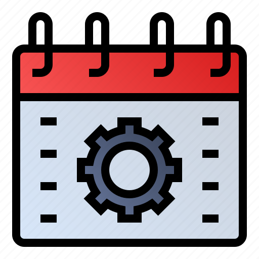 Calendar, date, event, gear, schedule icon - Download on Iconfinder