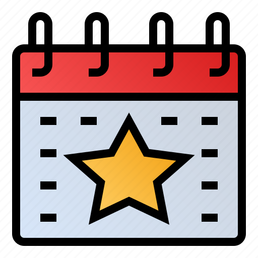 Calendar, date, event, schedule, star icon - Download on Iconfinder