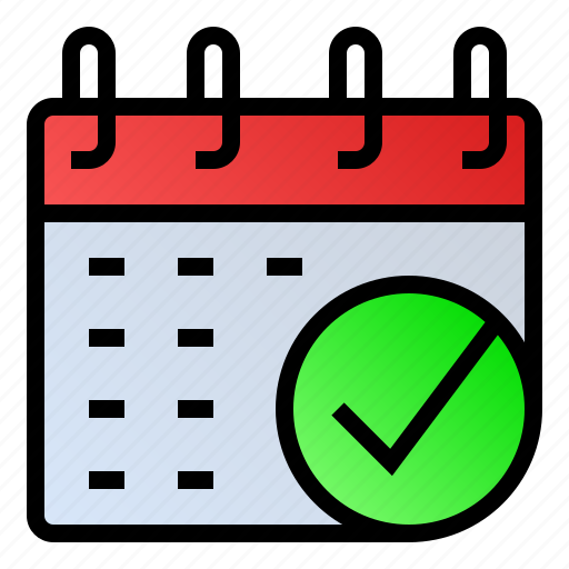 Calendar, check mark, date, event, schedule icon - Download on Iconfinder