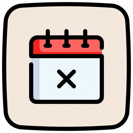 Cancel, schedule, date, calendar, time, and icon - Download on Iconfinder