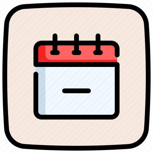 Schedule, organization, calendar, remove, delete icon - Download on Iconfinder