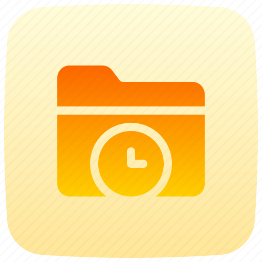 Deadline, archive, folder, clock, time management icon - Download on Iconfinder