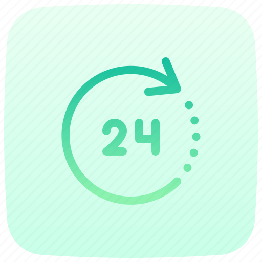 Customer, service, time, clock, arrow, 24 hours icon - Download on Iconfinder