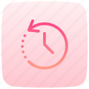 counterclockwise, history, time, clock, circular arrow