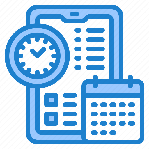 Clock, calendar, mobilephone, time, schedule icon - Download on Iconfinder