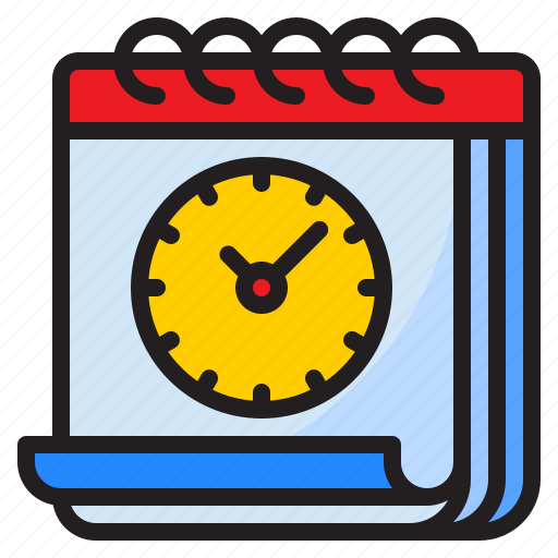 Calendar, date, schedule, clock, time icon - Download on Iconfinder
