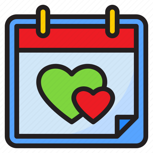 Calendar, date, schedule, event, love icon - Download on Iconfinder