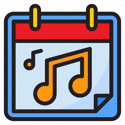 Calendar, date, schedule, event, music icon - Download on Iconfinder