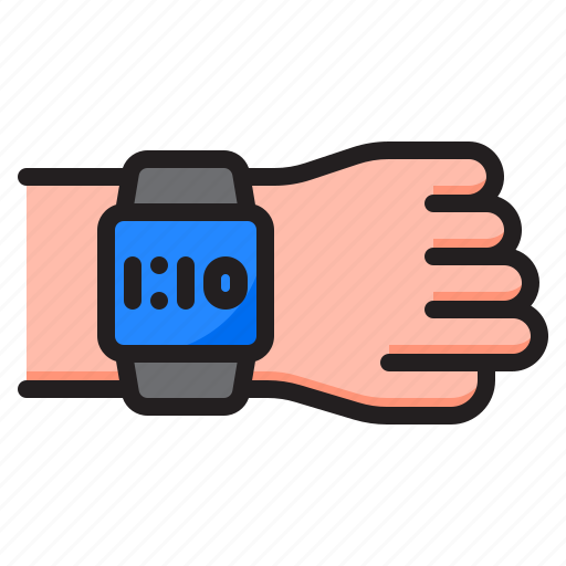 Smartwatch, hand, watch, time, digital icon - Download on Iconfinder