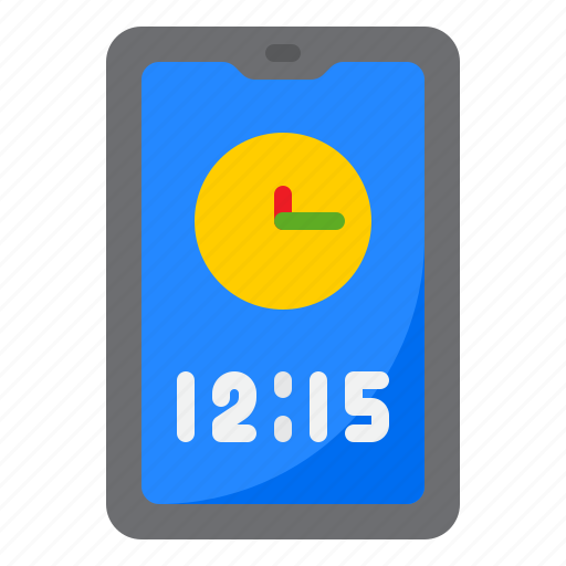 Mobilephone, time, clock, schedule, technology icon - Download on Iconfinder