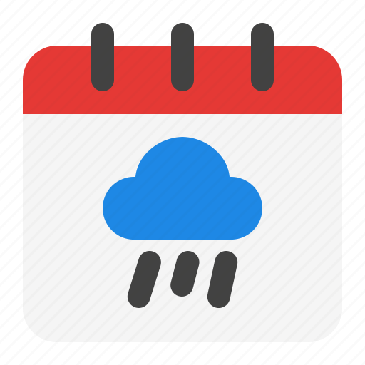 Rainy, calendar, date, season, weather, month, forecast icon - Download on Iconfinder