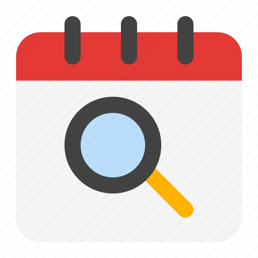 Search, date, calendar, find, schedule, magnifier, magnifying icon - Download on Iconfinder