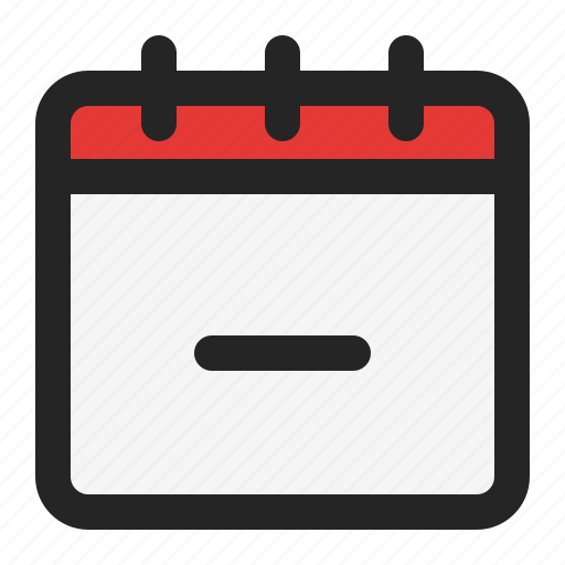 Delete, calendar, remove, minus, cancel, schedule, event icon - Download on Iconfinder