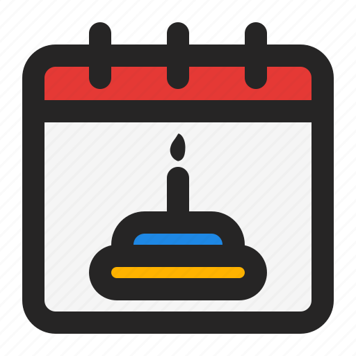 Birthday, party, celebration, cake, calendar, schedule, date icon - Download on Iconfinder