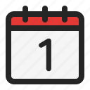first, date, calendar, schedule, event, time, month, day, one