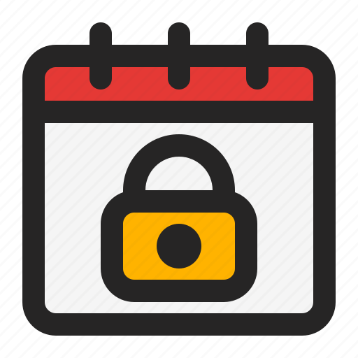 Lockdown, lock, safe, padlock, calendar, schedule, date icon - Download on Iconfinder