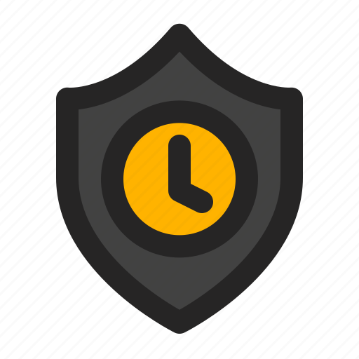 Time, shield, clock, security, protection, watch, safety icon - Download on Iconfinder