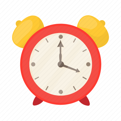 Alarm, cartoon, clock, four, red, table, time icon - Download on Iconfinder