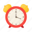 alarm, cartoon, clock, four, red, table, time 