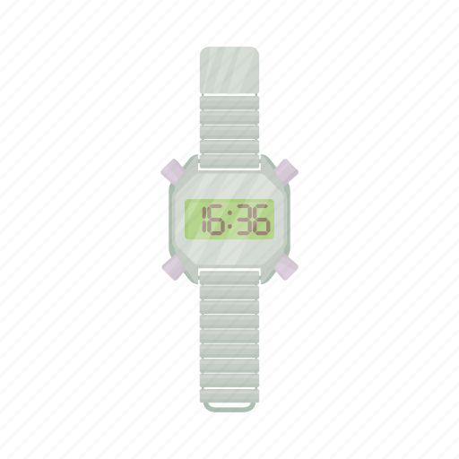 Cartoon, clock, digital, time, watch, wrist, wristwatch icon - Download on Iconfinder