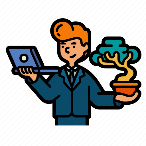 Business, hobby, computer, businessman, balance, man, tree icon - Download on Iconfinder