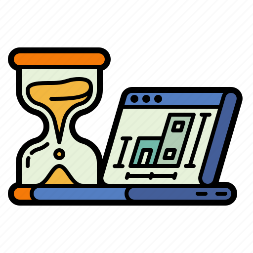 Laptop, time, mutimedia, hourglass, watch, menagement, play icon - Download on Iconfinder