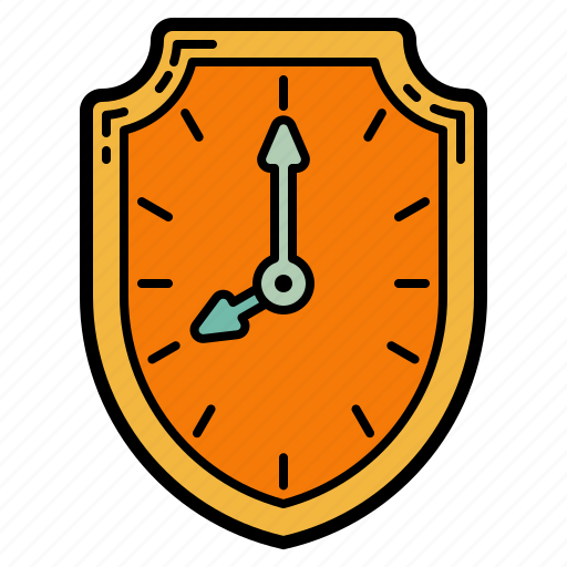 Defense, security, time, protection, menagement, shield icon - Download on Iconfinder
