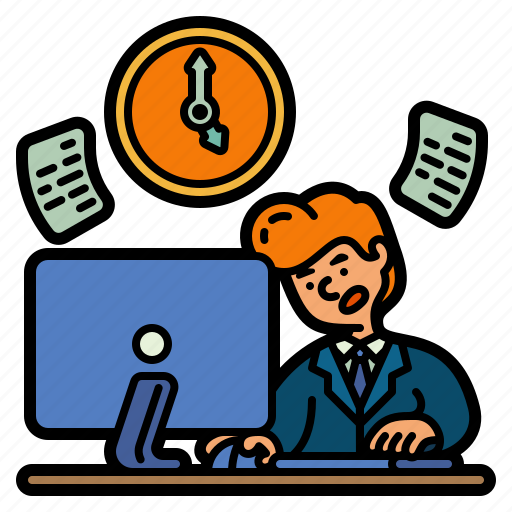 Clock, routine, working, office, busy, worker, work icon - Download on Iconfinder