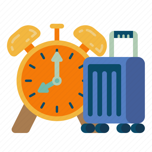 Menagement, holidays, time, travel, beach, clock, bag icon - Download on Iconfinder