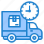truck, delivery, time, management, clock 