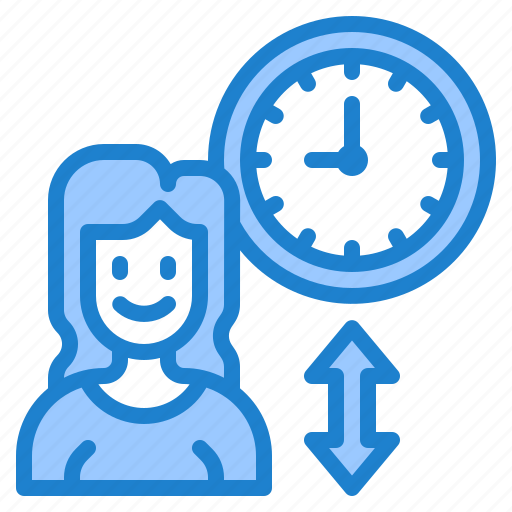 Woman, time, management, clock, watch icon - Download on Iconfinder