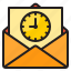 email, letter, time, management, clock 