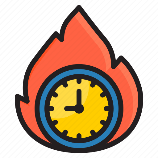 Fire, time, management, clock, watch icon - Download on Iconfinder