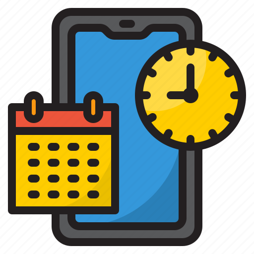 Mobilephone, calendar, time, management, clock icon - Download on Iconfinder
