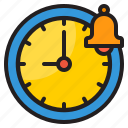 notification, bell, time, management, clock