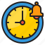 notification, bell, time, management, clock 
