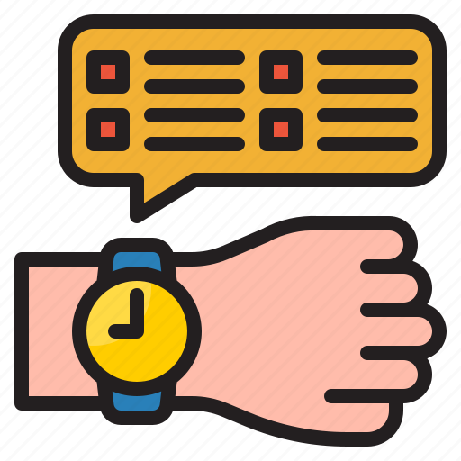 Watch, message, time, management, clock icon - Download on Iconfinder