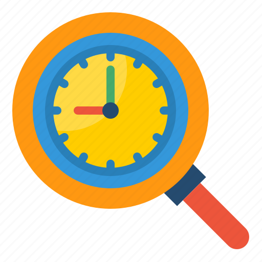 Search, magnifly, glass, time, management, clock icon - Download on Iconfinder
