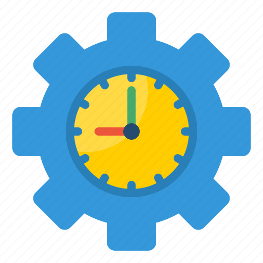 Setting, time, management, clock, gear icon - Download on Iconfinder