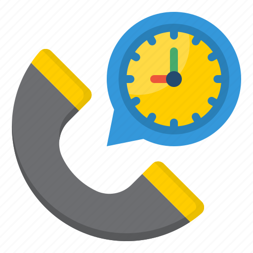 Telephone, time, management, clock, call icon - Download on Iconfinder