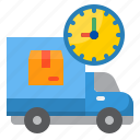 truck, delivery, time, management, clock
