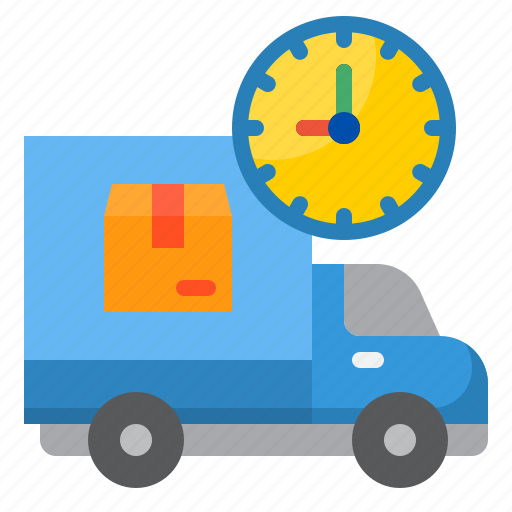 Truck, delivery, time, management, clock icon - Download on Iconfinder